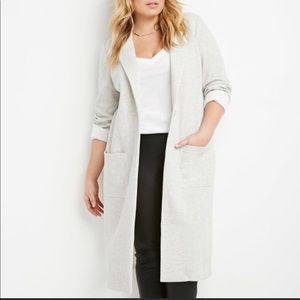 knit longline jacket